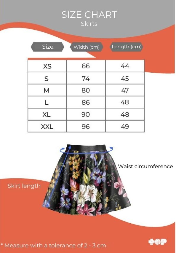 Tabulka velikostni skirt utopy en